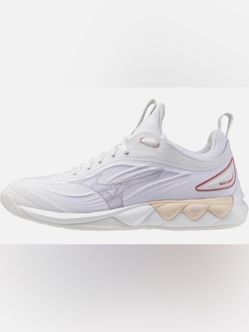 NIB Mizuno Wave Luminous 3 Women's Volleyball Shoes White Pink Size 7.5